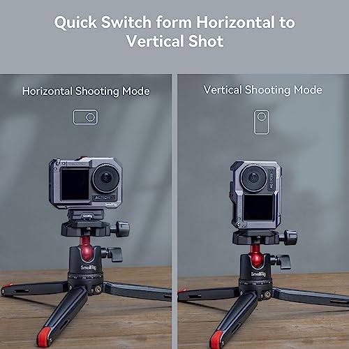 SMALLRIG Gaiola de câmera Action 3 Action 4 para DJI, gaiola protetora compatível com microfone DJI,