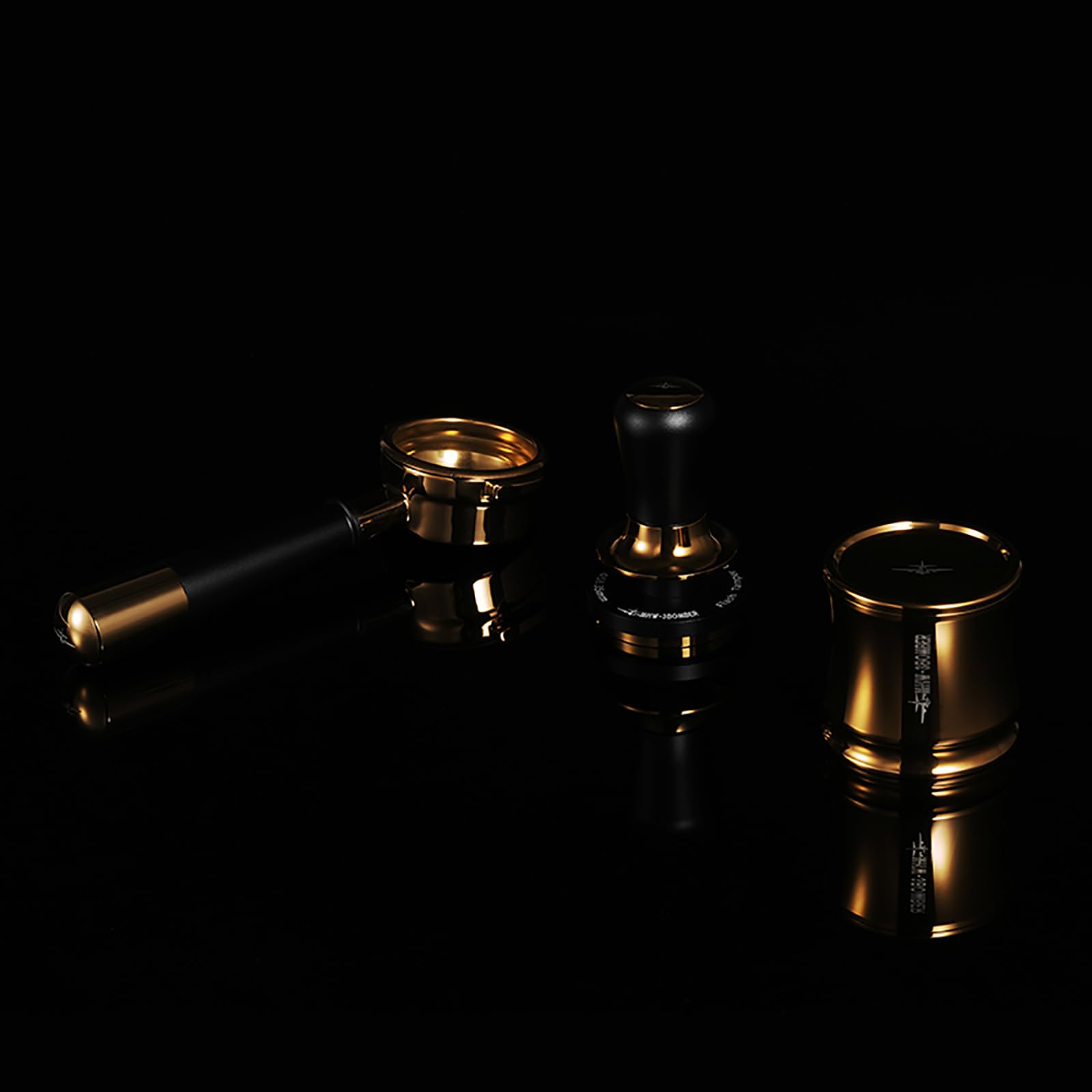 MHW-3BOMBER Pressino per caffè espresso, 58 mm, colore oro nero, T7032G-OS