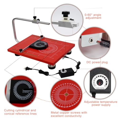 24W Hot Wire Foam Cutter Table, Precision DIY Craft Tool with Adjustable Temperature Precision Cutting Tool for Styrofoam and Other Foam Materials