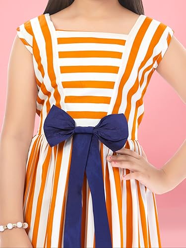 Image of Aarika Girls Yellow Colour Rayon Middi