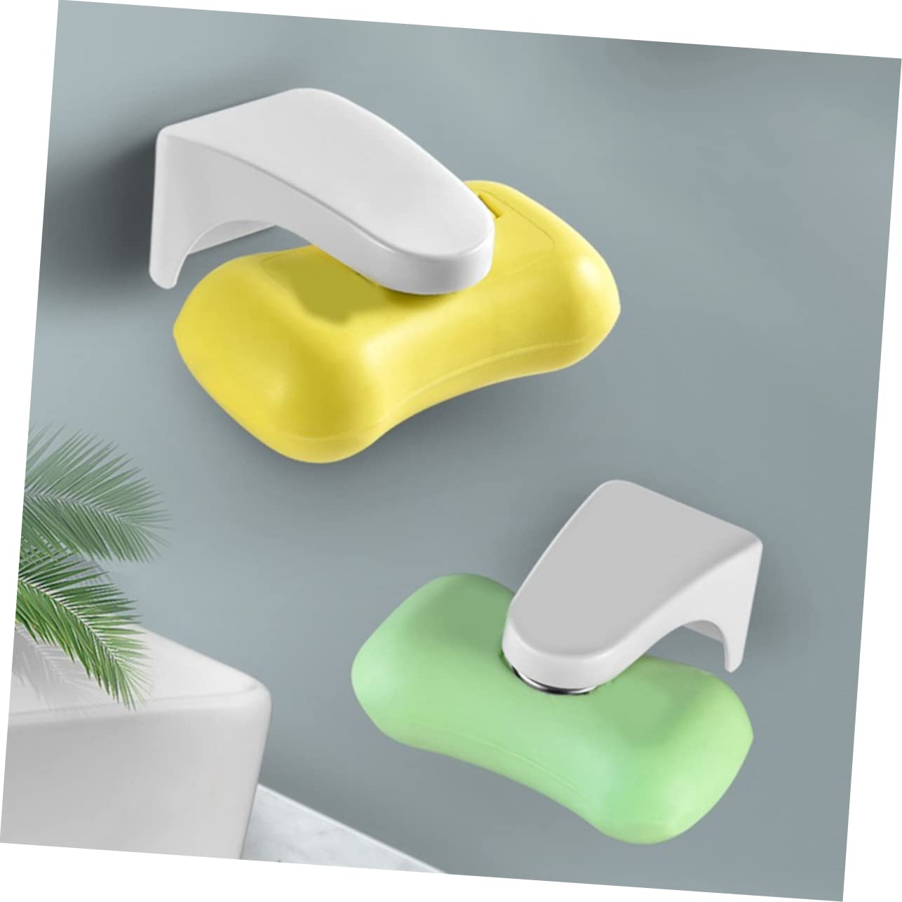 10piezas Soporte De Jabón Magnético Jabonera De Ducha y Cocina Instalación Sin Perforación Diseño Compacto y Autodrenante Material para Baños y Fregaderos