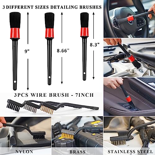 Autodeco XYA011-WASHKIT-D40PCS-BLACK 40Pcs Car Wash Detailing Kit Cleaning Kits thumb #5