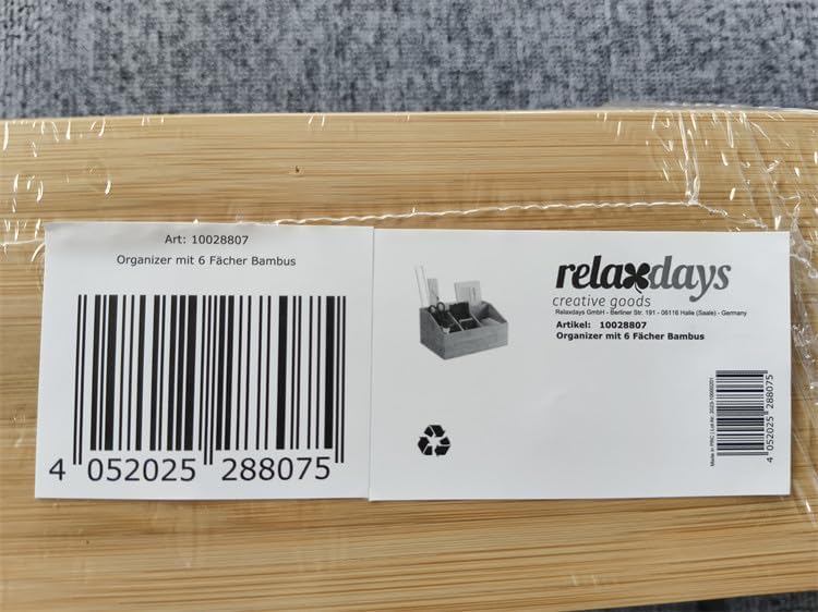 Product label with barcode and model number