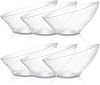 BESTVIP 20oz Black Plastic Serving Bowls for Party - 12 Pack Angled Disposable Serving Bowls, Party Bowls for Chips, Snacks, Fruit, Salad - Catering Bowls for Daily Use, Parties, Christmas