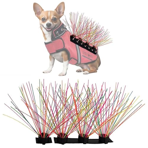 CoyoteVest CoyoteWhiskers | Protective Nylon Bristles for CoyoteVest or SpikeVest Dog Harness | Defends Against Coyotes Dogs Birds of Prey | Dog Accessories Made in USA (Rainbow)