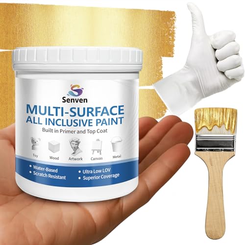 Image of Gold Paints 150ml Metallic Liquid Gold Leaf Paint Rich Golds Paint for Metal, Wood, Canvas, Appliance, Furniture, Clay DIY, & Art Handcrafts Fast Drying Acrylic Metallic Finish Artwork & Home Decor