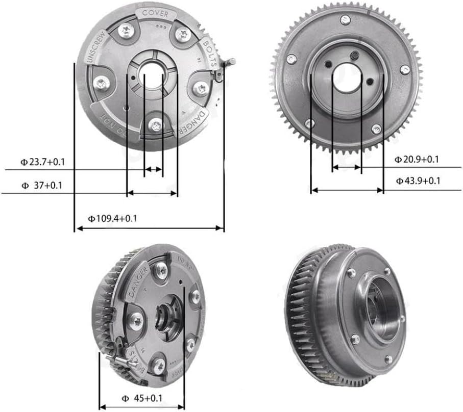 Exhaust Camshaft Adjuster 2720506847 Compatible With W164 W203 W204 C230 C250 C350 CL550 R171 CLK350 W221