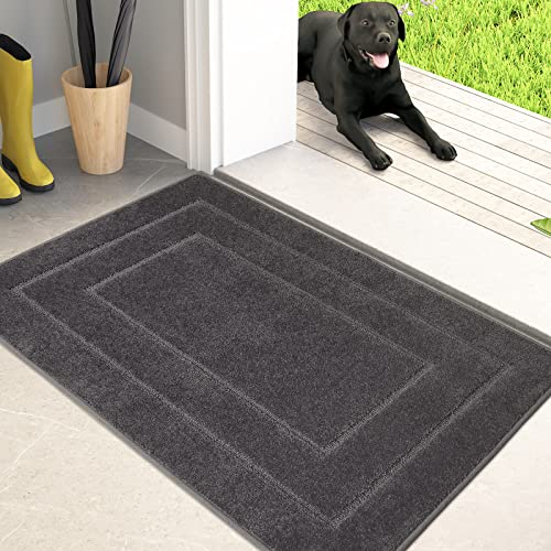 PURRUGS Dirt Trapping Door Mat 24' x 35.5', Non-Slip/Skid Machine Washable Entryway Rug, Dog...