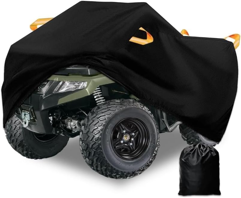 ATV Cover Waterproof Heavy Duty 210D 4 Wheeler Cover All Weather Outdoor Protection Covers Suit for Polaris Kawasaki Suzuki Honda-XL