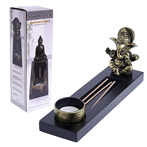London Boutique Legno portacandela Buddha Libera
