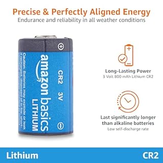 Amazon Basics, 4 batterie al litio CR2, 800 mAh, 3 Volt, lunga durata
