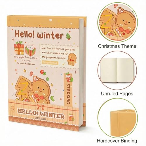 Image of FunBlast Diary for Girls - Christmas Kawaii Diary for Kids, Journal Diaries for Girls, Notepad for Students Stationary Items, Birthday Gifts (128 Sheets) (Brown-)