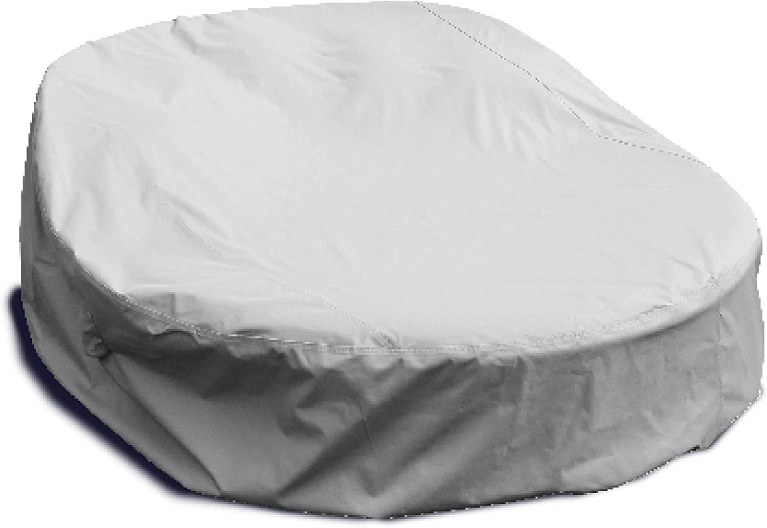 Funda protectora para cama de jardín | Ø 185 x 50/75 cm | Poliéster tejido Oxford 600D, color: gris
