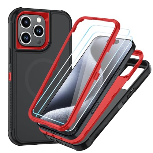 Coque iPhone 15 Pro Max SunStory avec protège-écran HD et protection intégrale hybride 3 en 1