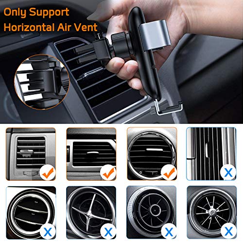 VANMASS Wireless Car Charger Mount, Automatic Clamping Gravity Sensor Car Phone Mount, 10W 7.5W Qi Fast Charging Air Vent Phone Holder Compatible with S10 S9 Note 10 9, Phone 11 Pro Max Xs XR X 8