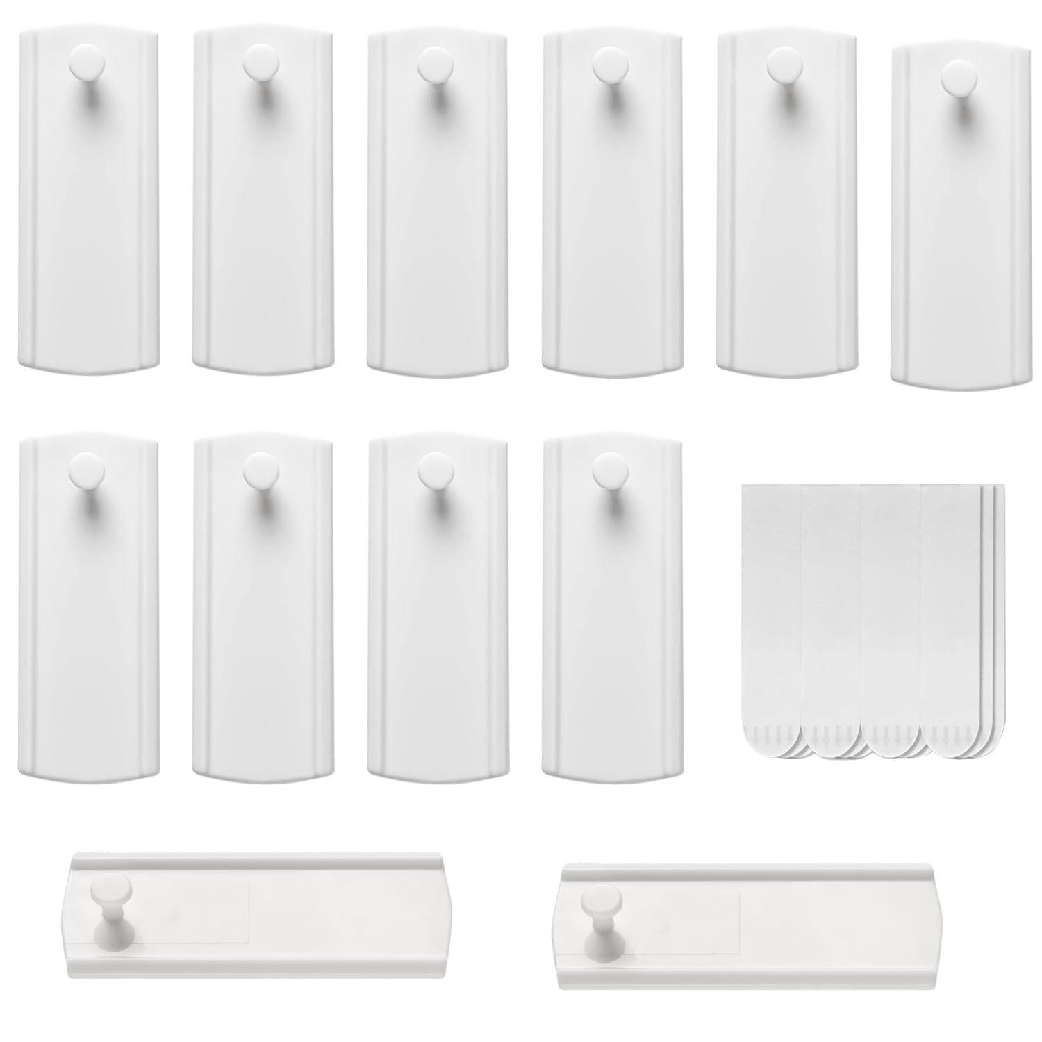12Pcs Picture Hooks – Heavy Duty No Nails Adhesive Hooks, Removable Wall Strips for Picture Frames, Mirrors & Decorations, Self Adhesive Strips for Damage-Free Hanging
