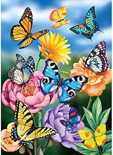 5D Diamond Painting Kits for Adults Kids, Full Drill Round Number Crystal Rhinestone Art Craft DIY Painting Kits for Parents Children Interaction, Home Wall Decor (Butterfly 30x40cm)