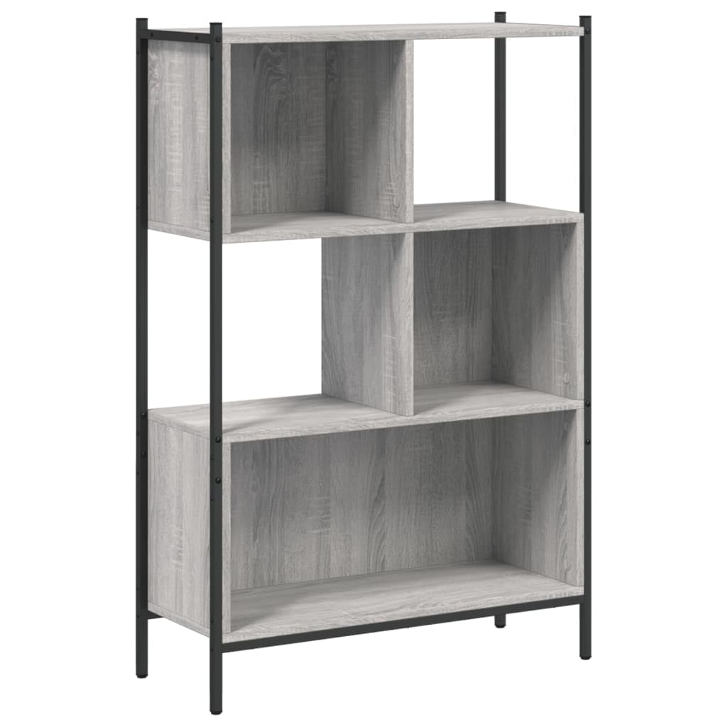 Estantería gris Sonoma 72 x 28 x 109 cm acero a base de madera moderna como separador de habitaciones con 20 kg por compartimento para salón, oficina, dormitorio, pasillo