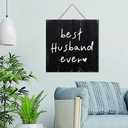Plaque murale en bois Best Husband Ever 30,5 cm pour salon et bureau