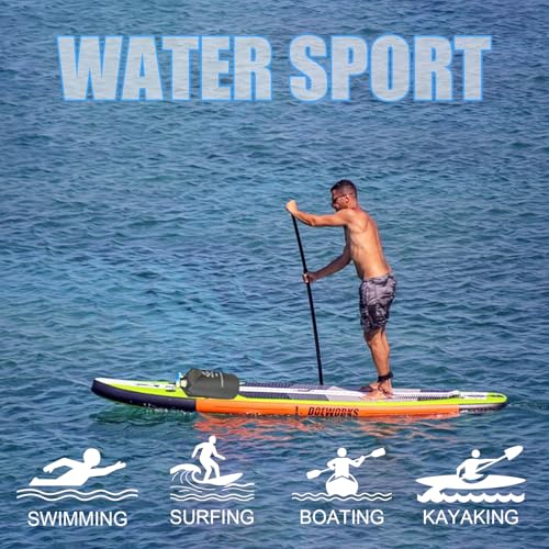 Image of Waterproof Dry Bag 5L /10L /20L - Roll Top Waterproof Backpack for Swimming, Kayaking, Hiking, Floating - Boating Bag with Double Zipper Seal & Adjustable Shoulder Strap (Light Blue, 20 L)