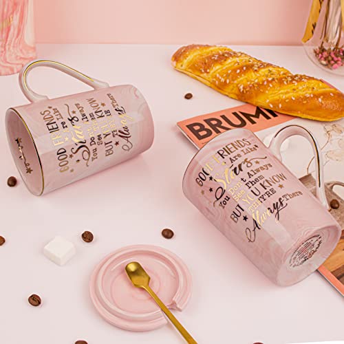 Best Friend, Friendship Gifts For Women - Sister Gifts From Sister - Friendship Gifts For Women Friends - Unique Birthday Gifts For Friends, Her, Sister, Bff - Ceramic Marble Sock Coffee Mug Set 14 Oz #TOP4