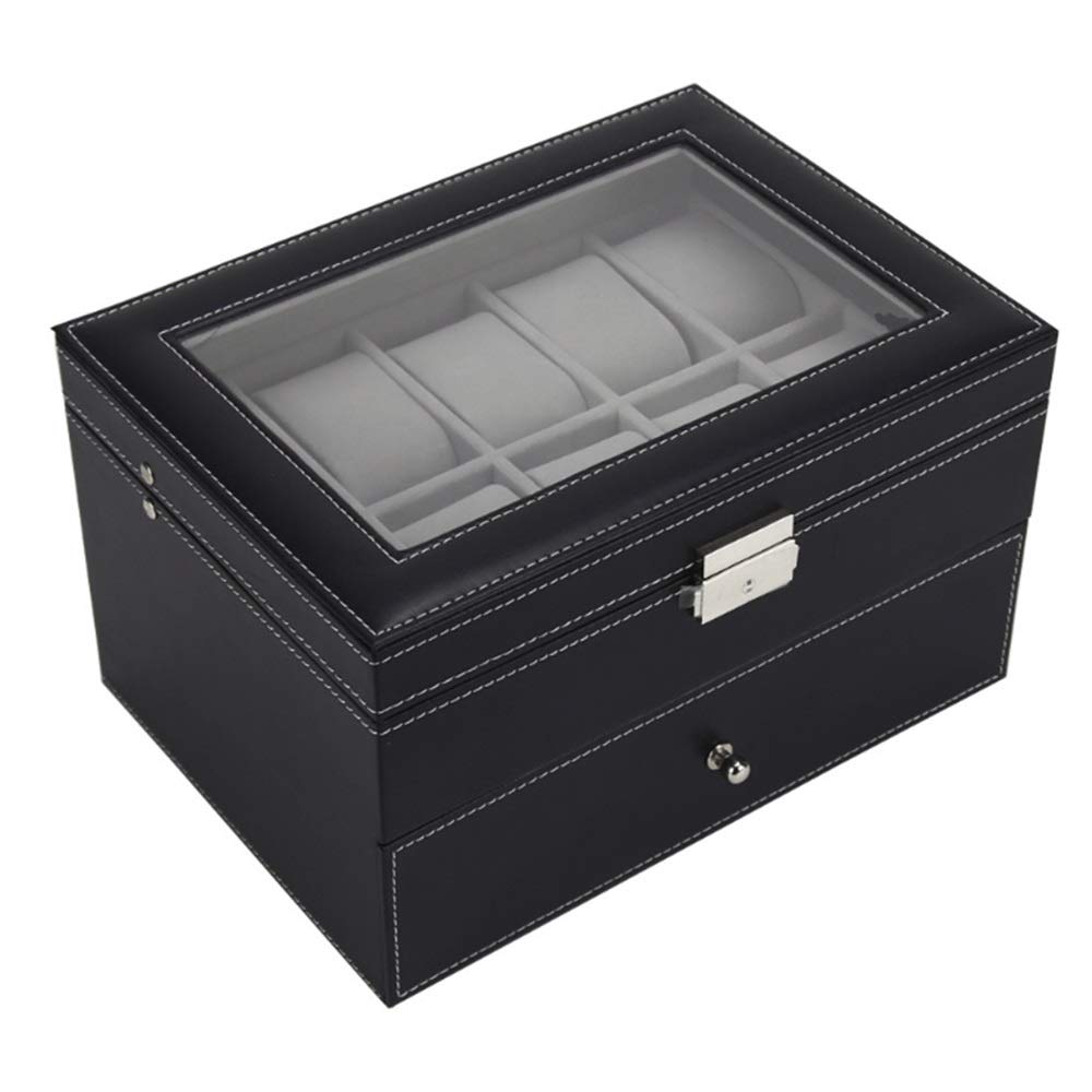 Cajas de Relojes Cuero de la PU 20 bits Caja reloj Embalaje caja almacenamiento para Cumpleaños Navidad