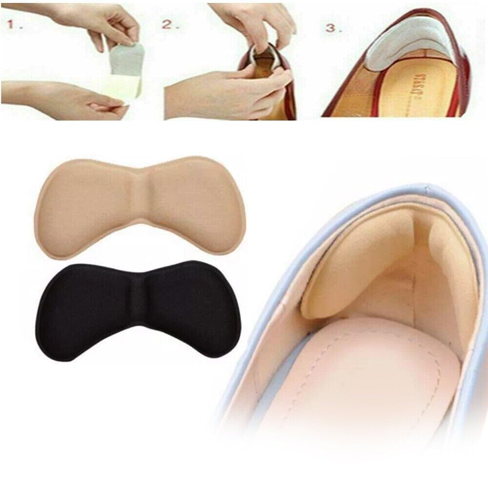 PLANETPUNS Gel Insoles for Men,Shoe Inserts, Liner Cushion Inserts for Loose Shoes, Heel Pads Snugs for Shoe,Orthopedic Insoles for Men,Foot Sole Pads (Heel Liner) (Pack of 2 Pairs/Multicolour)-PK-904