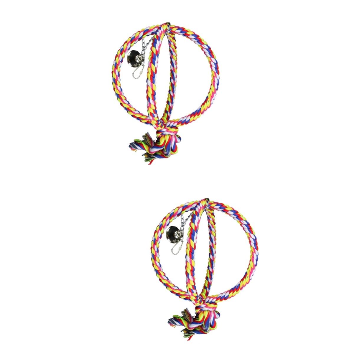 BESPORTBLE 2pezzi Rete Di Gioco Per Pappagalli Altalena Cotone Con Gancio Giocattolo Interattivo Per e Resistente Per Parrocchetti e Cockatiel