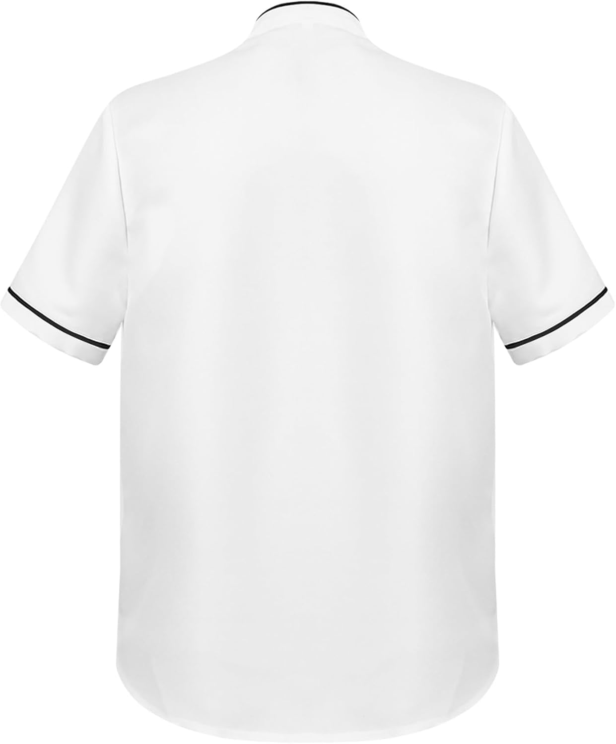 Sxiwei Men Hair Stylist Uniform Hairdresser Salon Smocks Barber Jacket Short Sleeve Button Up Workwear
