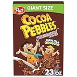 Cocoa PEBBLES Chocolate Cereal, Sweetened Rice Crunch Gluten-Free Kids Breakfast, 23 oz Box
