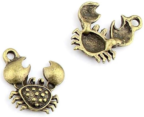 Miniatura 1 de Bisutería bronce antiguo colgantes fl3472cangrejo Craft un montón reparación suministros