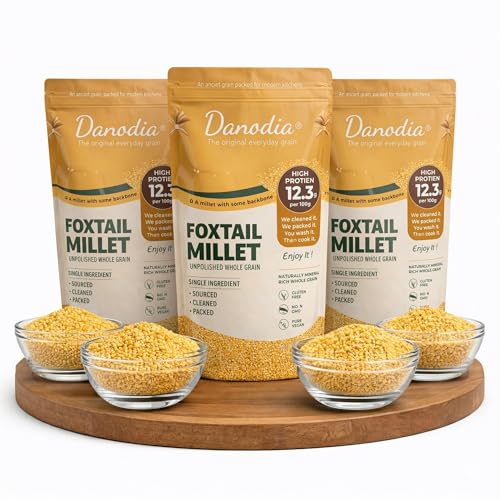 Danodia Foods Organic Foxtail Millet Grain, Gluten-Free, 6 lb Pack