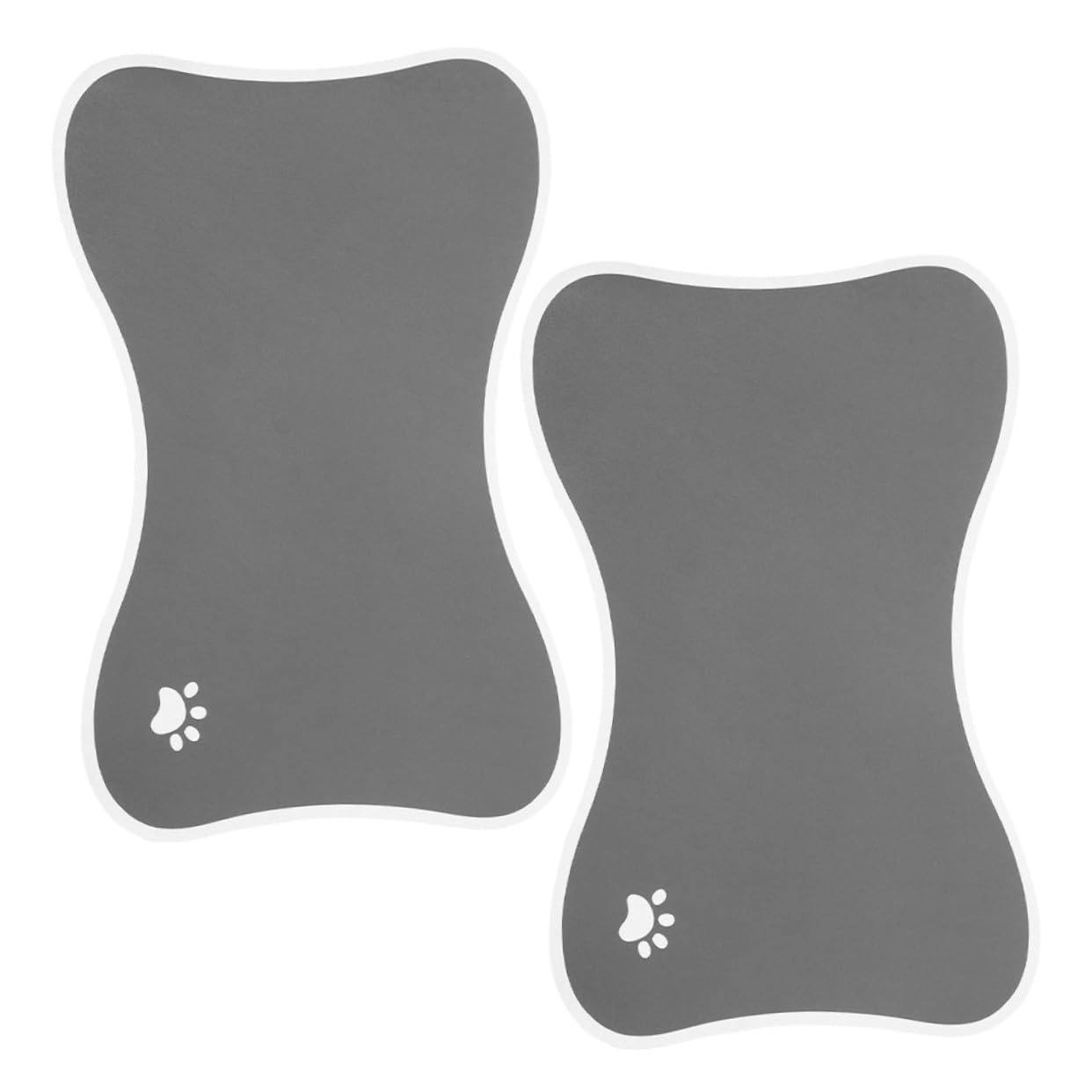 Tapis alimentation pour chat contre les salissures au sol | Lot de 2 tapis de gamelle lavables