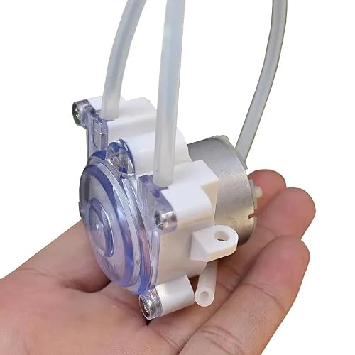 Peristaltic Pump, Peristaltic Pump DC 6V-12V Small Mini 500 Geared Motor Dosing Liquid Water Squeeze for Lab Ink Sampling