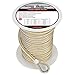 Extreme Max 3006.2246 BoatTector Double Braid Nylon Anchor Line with Thimble - 3/8" x 150', White & Gold