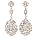 mecresh Gold Wedding Jewelry Crystal Bridal Dangle Earrings, Linked Earrings for Women or Bridesmaids