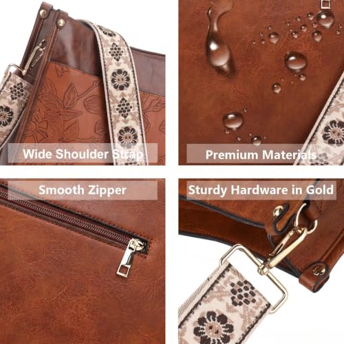 Image of AUYOCO Vegan Leather Crossbody Bags for Women Purse Shoulder Bag
