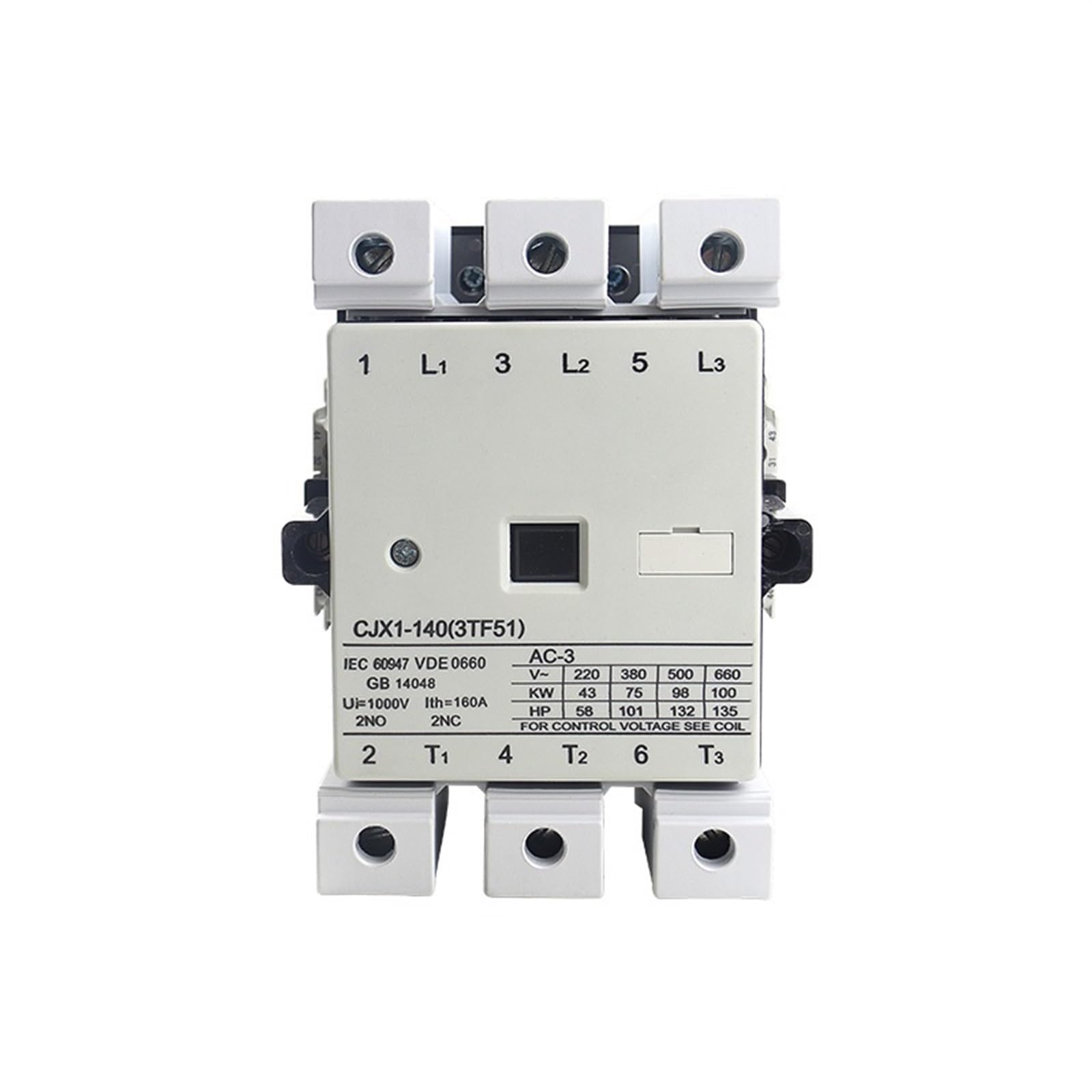 QEFHSVVZE 1PC CJX1-140A AC contactor CJX1-140 Electric Magnetic contactor 3Pole Motor contactores 230V 2NO+2NC