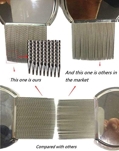 51+ePFe+GNL Lice Comb Stainless Steel Professional Lice Combs and Head Lice Treatment to Effectively Get Rid of Hair Lice and Nits… - Image 6