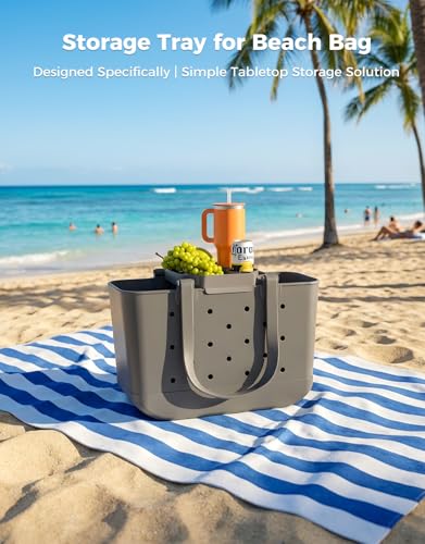 Plateau de sac de plage avec intercalaire amovible rigide