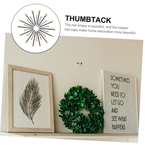 Image of POPETPOP 50pcs Picture Frame Hangers Decorative Nails for Wall Art Drywall Hanging Nails Home Office Decor