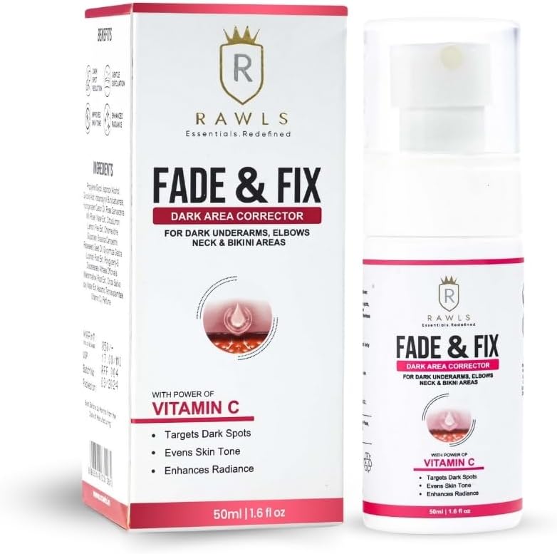 Dark Knees & Elbows Remover Spray, 50ml | Dark Patches Corrector for Neck, Underarms, Inner Thighs & More | Acanthosis Nigricans Solution | Enriched with Vitamin C, Licorice & Natural Extracts