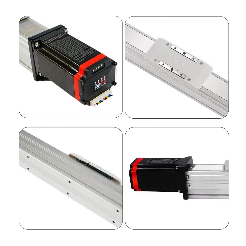 FUYU FSL45 One-Piece Linear Module Linear Guide with 5784 Stepper Motor and Driver Integrated Direct Connection Simple Wiring Work Size 250mm Stroke