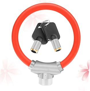 INOOMP Bike Padlock Bike Wheel Lock Cycling Parts Replacement Bike Cable Lock Se Bike Parts Scooter Parts Ring Lock Horseshoe Lock Steel Cable Lock Bicycle Lock Accessories Component Seat