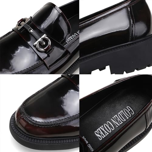 Men's Luxury Genuine Leather Dress Loafers Shoes, Casual Formal Buckle Slip on Loafers Moc-Toe Business Dress Shoes Party Wedding Slip-on Loafer for Mens3