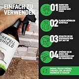 RepellShield® Rattenabwehr & Mäuseabwehr Spray -500ml- Mäuse Abwehrmittel zum Mäuse vertreiben - hält Ratten & Nagetiere fern, Nicht färbend, Pfefferminzöl Duft