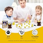 Upgraded Magnetic Chess Game with 40 Magnetic Stones & 2 Adjustable Ropes – Portable Strategy Game for Family Night, Travel, Educational Gift for Kids & Adults, Valentine’s Day Party Toy(Yellow)