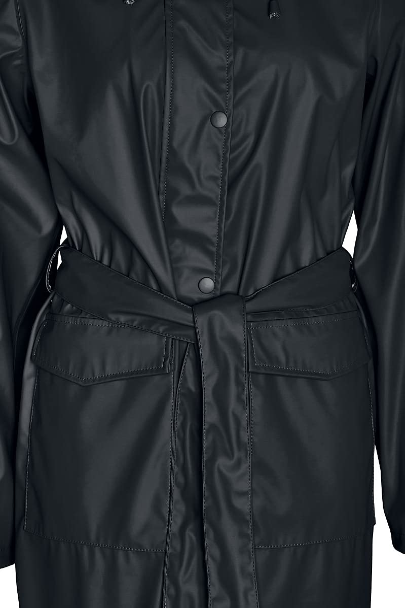 NOISY MAY Nmsky L/S-Abrigo de Lluvia Noos Impermeable para Mujer