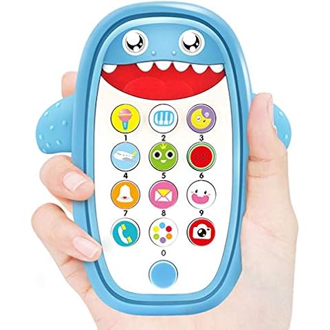 Baby Musical Toys,Baby Shark Phone Toys with Light and Sound, Teething Phone Toy for Babies - Play and Learn for Children and Toddlers Cover