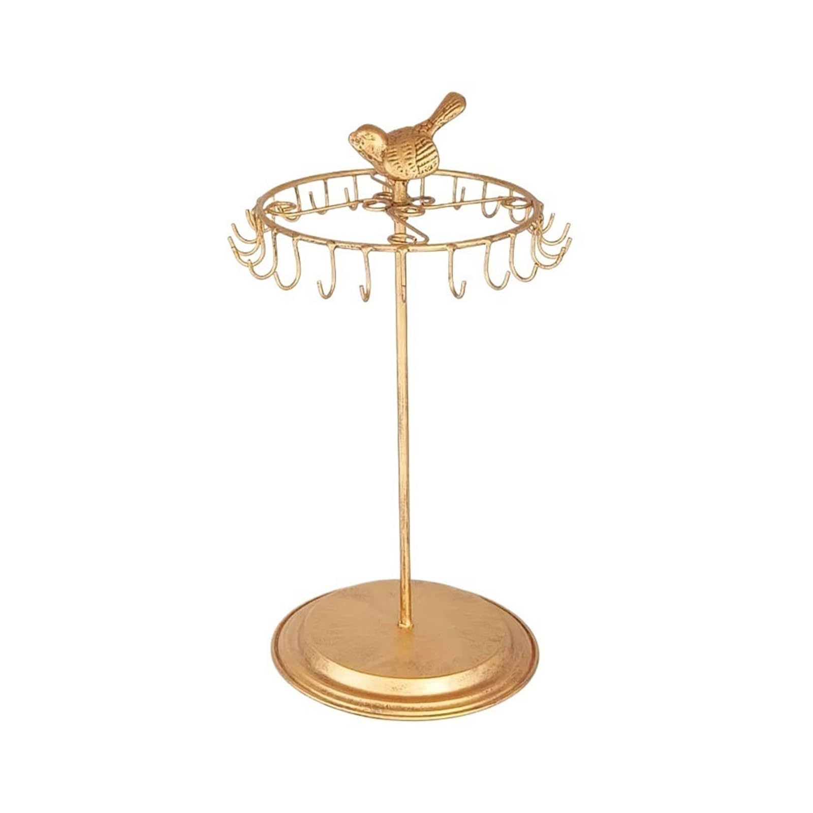 Kp6xLf3gT Jewellery Display Holder Rotating Jewelry Stand Necklace Earring Holder(Gold)